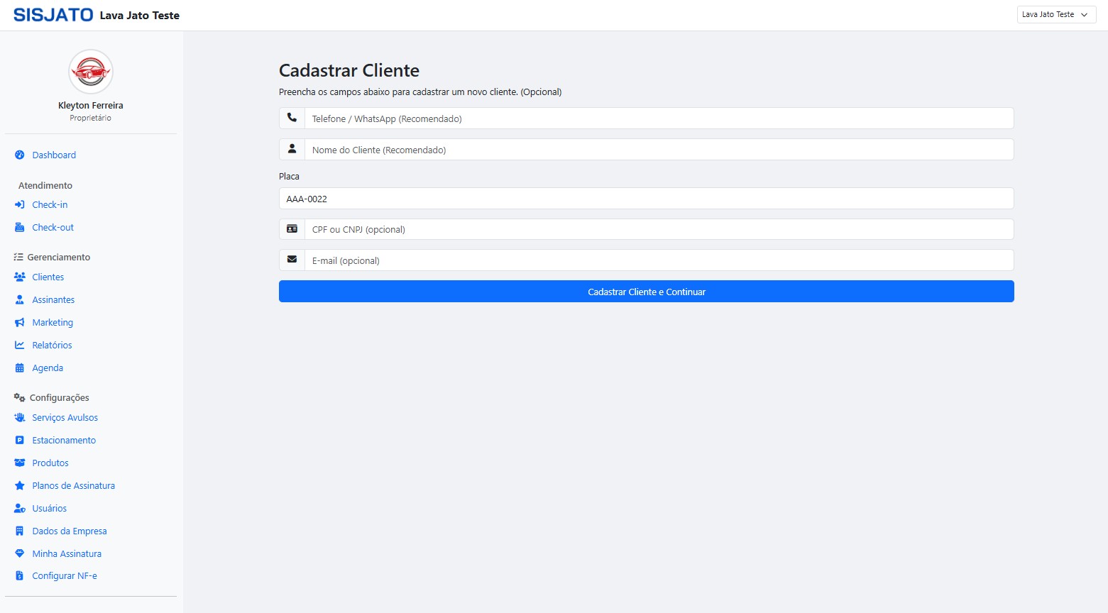 Print do Sistema SisJato 4