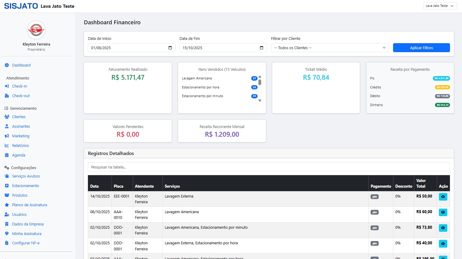 Print do Sistema SisJato 8